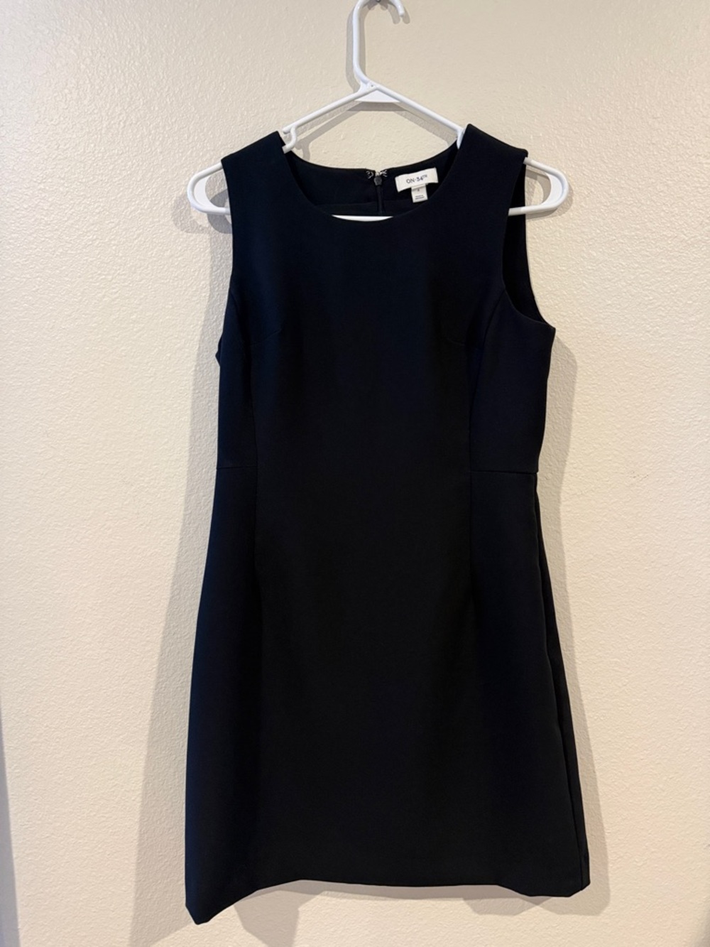 Black Sleeveless Shift Mini Dress